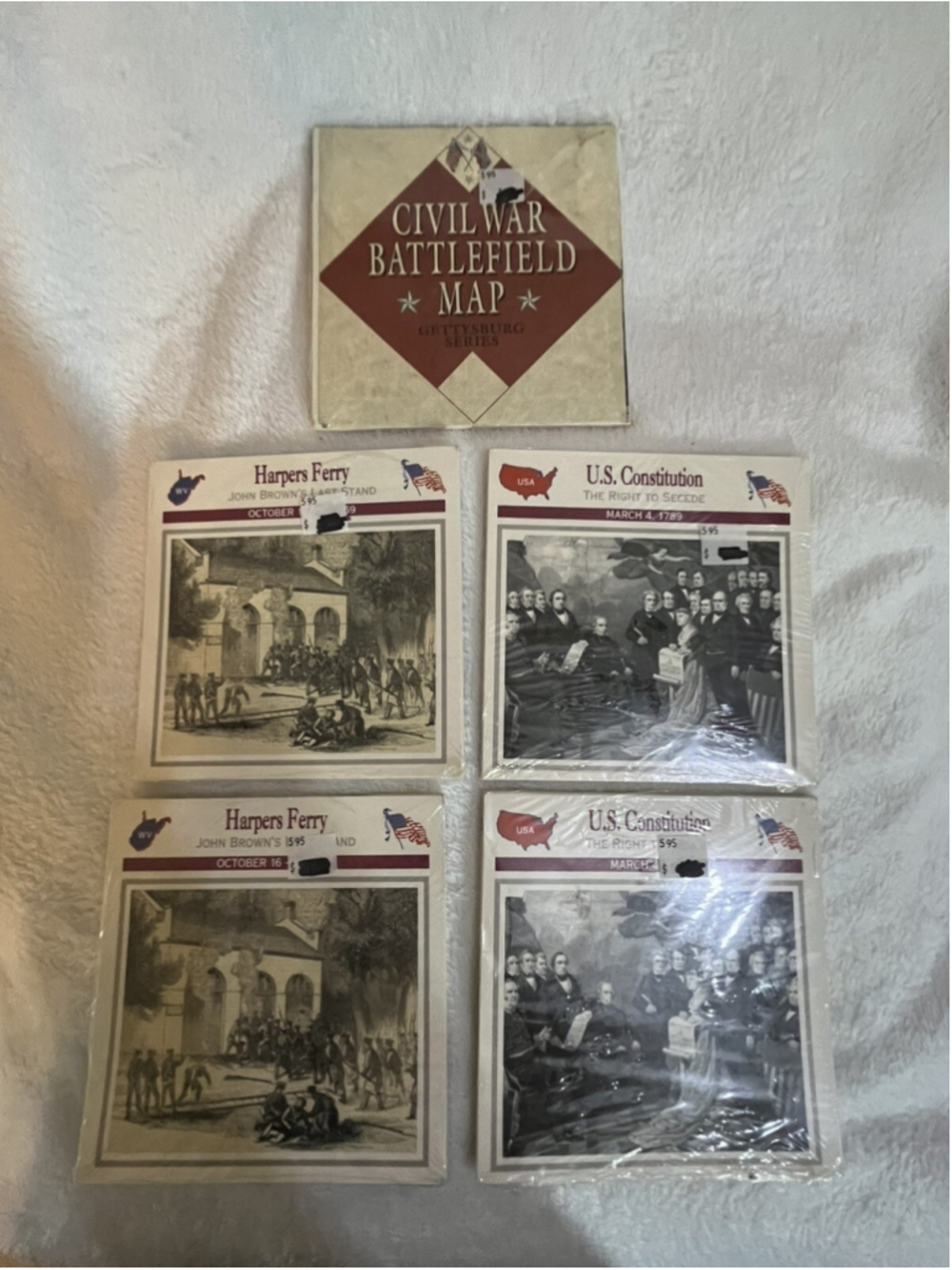 Battle of Gettysburg Civil War Atlas Edition Collector Cards 5 packs UNOPENED